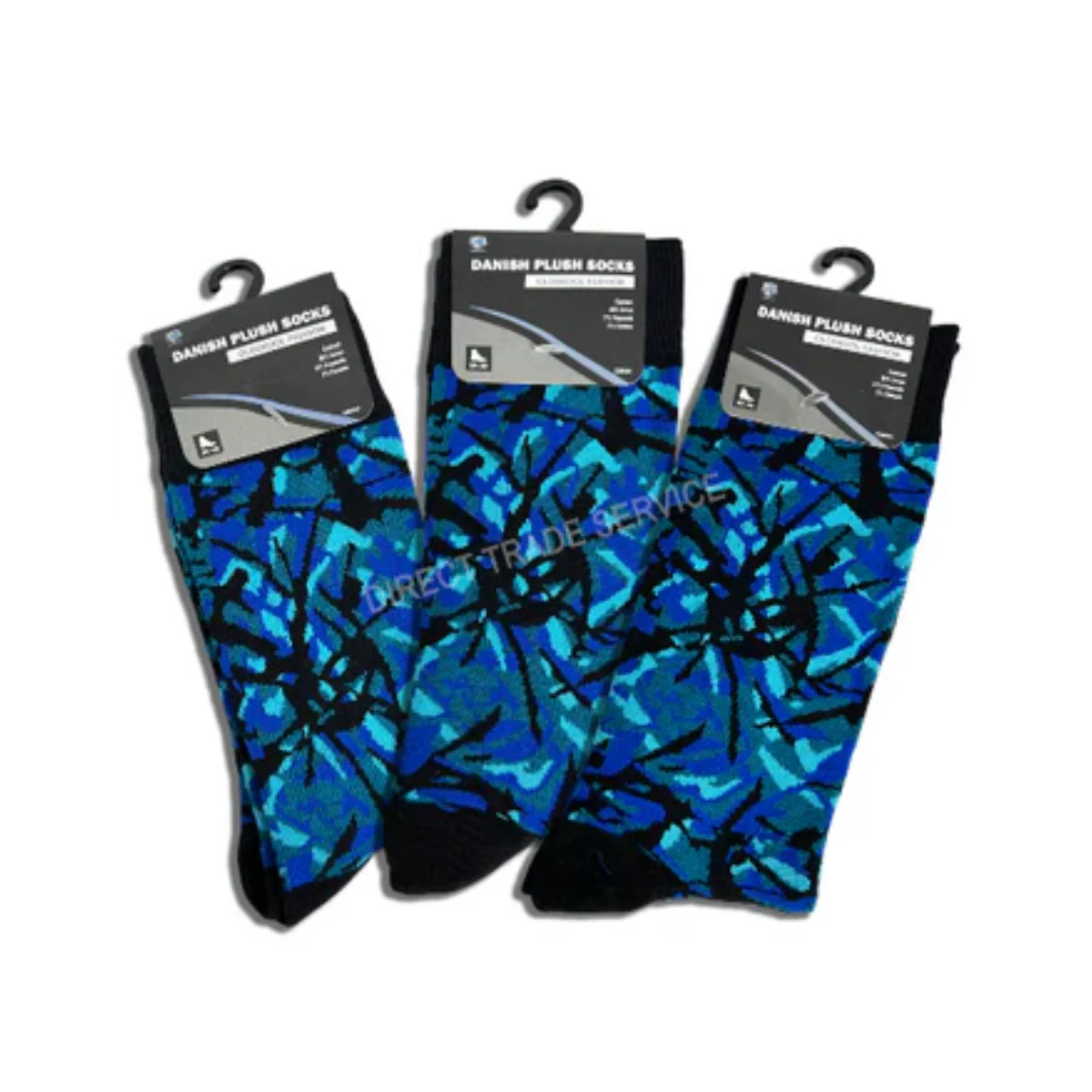 Danish Plush: Blue Socks UK9-11 - 1 Pair