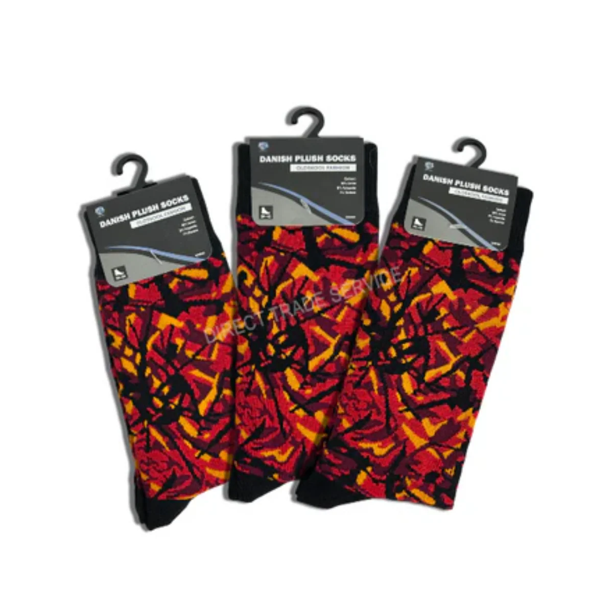 Danish Plush: Red Socks UK9-11 - 1 Pair