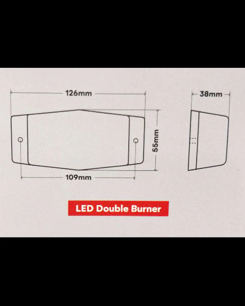 LED Double Burner: Amber - Image 4