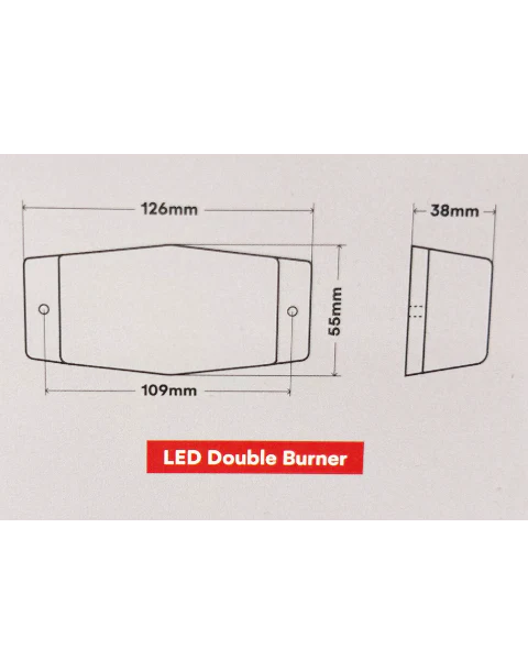 LED Double Burner: Smokey (Dual Colour) - Image 2
