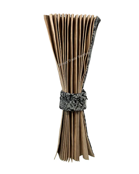 Danish Pluche: Beige & Grey Side Curtain Set - Image 3