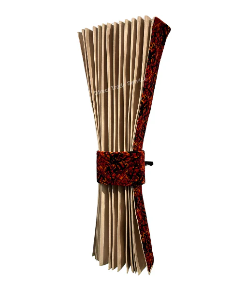 Danish Pluche: Beige & Red Side Curtain Set - Image 4