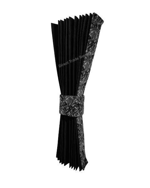 Danish Pluche: Black & Grey Side Curtain Set - Image 4