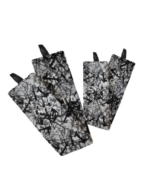 Danish Pluche: Black & Grey Side Curtain Set - Image 5