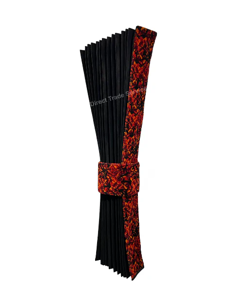 Danish Pluche: Black & Red Side Curtain Set - Image 4