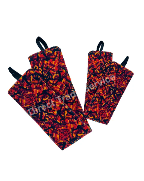 Danish Pluche: Black & Red Side Curtain Set - Image 5